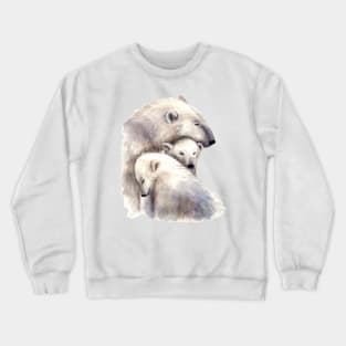 white bear's family Crewneck Sweatshirt